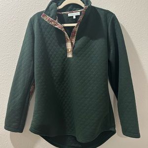Green quarter button Sweater